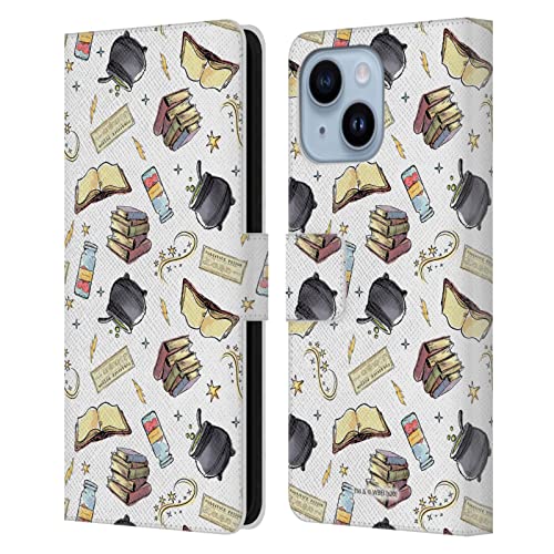Coque portefeuille iPhone 14 Plus Harry Potter en cuir antichoc contre les chutes