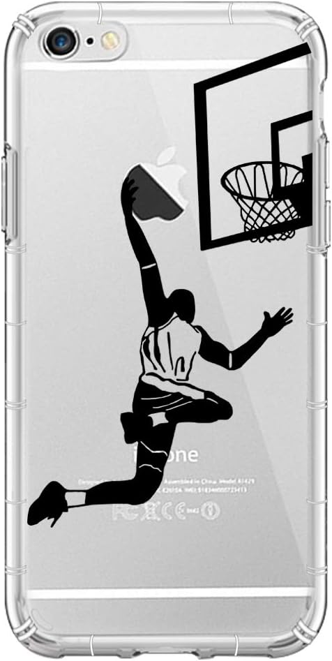 iPhone 6s Basketball Case,iPhone 6 4.7" Soft TPU Case, Personality Basketball Dunk Shot Case,3D Emboss Clear Printed Design Fashion Pattern Soft Flexible TPU Back Cover for iPhone 6S