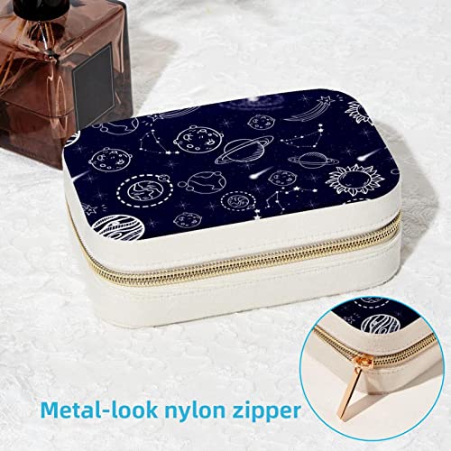Boîte à bijoux de rangement compacte avec compartiments pour boucles d'oreilles - 7