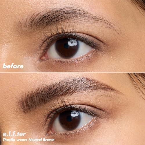Image of e.l.f. Holy Strokes Micro-Fine Brow Pen, For Natural-Looking Eyebrows, Long-Lasting, Easy-To-Use, Waterproof, Smudge-Resistant, Vegan & Cruelty-Free, Neutral Brown