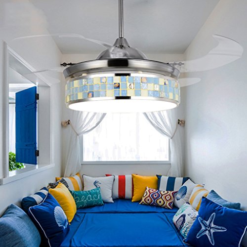 Ventilateur de plafond LED 42 pouces avec télécommande pour chambre et restaurant