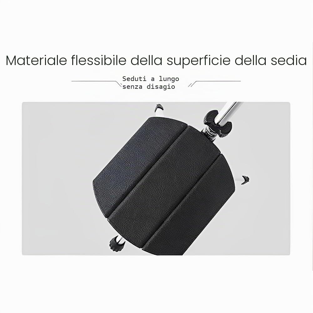 Bastone da passeggio pieghevole con sedile, sedia portatile con bastone da passeggio in lega di alluminio, sgabello treppiede leggero con funzione di sblocco automatico, sedia pieghevole antiscivolo (