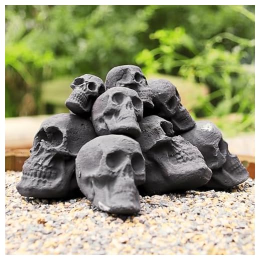 heyfurni 12 troncos de cerámica ignífugos surtidos para hoguera de piedra,esqueletos de gas para hoguera,fogata,decoración de Halloween,hogueras al aire libre,carbón,tamaño mini
