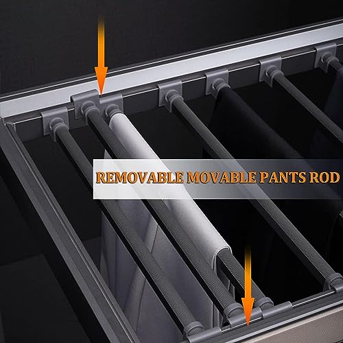 Largeur réglable et design robuste pour ce porte-pantalon rétractable multifonction - 8