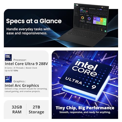 Image of LG Gram 17 inch WQXGA Touch Copilot+ PC Laptop, Intel Ultra 9 288V, 32GB LPDDR5X, 2TB Storage(1TB SSD&1TB Docking Station), Intel Arc Graphics, Backlit Keyboard, Fingerprint Reader, Wi-Fi 7, Win11, Black