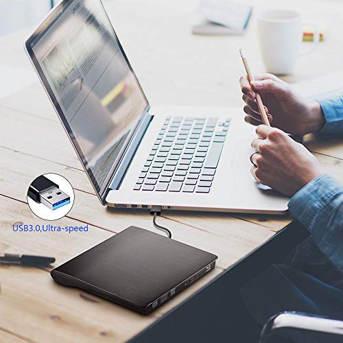 External Blu Ray Dvd Drive Portable Usb 3.0 Cd 3D Blu-Ray Player Burner Bd-Rom Reader For Mac, Windows 10, Laptop, Pc (Black) #TOP1