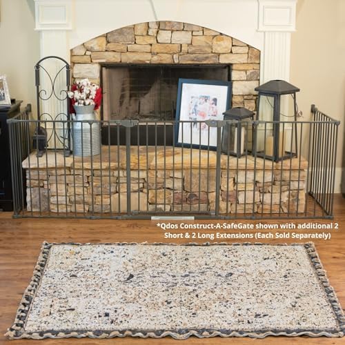 Qdos Safety Construct-A-SafeGate Short Extension | Slate | Extra 8" Section for Qdos Safety Construct-A-SafeGate - Use to create extra-large or freestanding baby gates image 5