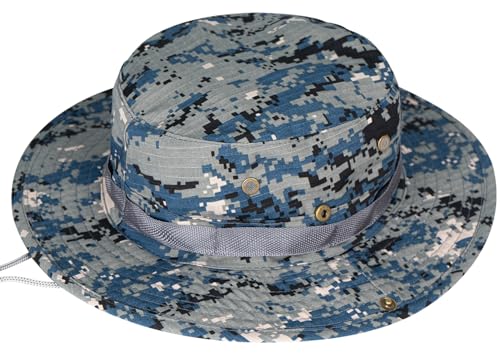 Image of Sun Hats for Men Women Boonie Hat UPF 50+ Bucket Hat Wide Brim UV Protection Fishing Hiking Safari Outdoor Hats