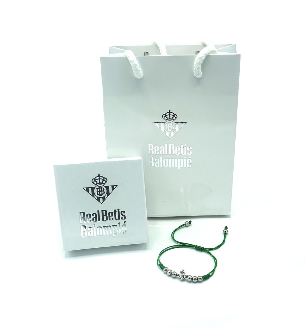 Pulsera Oficial Real Betis acero y macramé