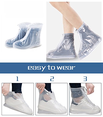Funlavie Rain Shoe Covers Non-Slip Reusable Waterproof Shoe Covers For Women Men #TOP3