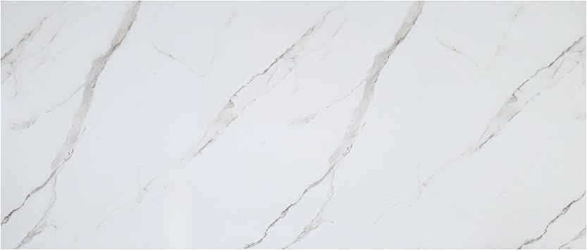 Marble Effect PVC Wall Panel 60x120 cm, Kitchen & Bathroom Wall Cladding, Waterproof Shower Panels Wet Wall, Granite Look Wall Cladding 1 PCS, Calacatta White
