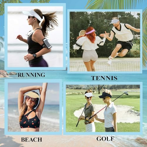 6 Pack Sombreros Visera para Mujer Ajustables miniatura 4