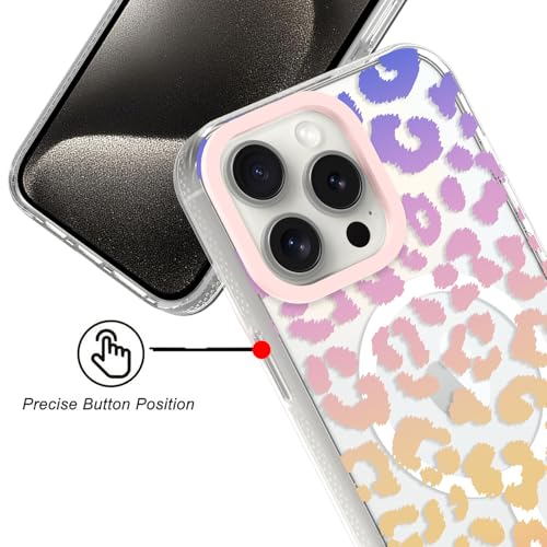 Coque renforcée iPhone 15 Pro léopard compatible MagSafe SAKUULO - 4
