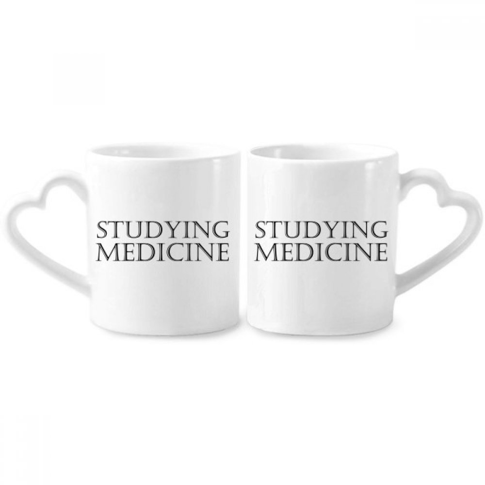 DIYthinker cerámica Copas Amante del Regalo del corazón manija 12 oz Frase Corta estudiar Medicina Pareja de café