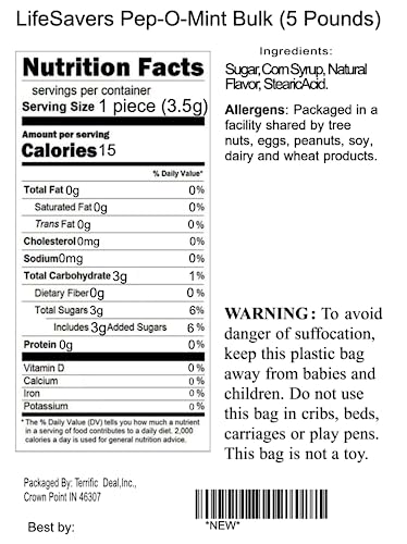 Lifesavers Pep-O-Mint Bulk (5 Pounds) #TOP5