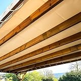 TECPLAST Toile Pergola Blanc Crème 3x3 m LP506PR - Garantie 5 Ans - Bâche Pergola ou Tonnelle étanche en PVC pour terrasse