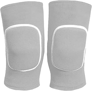 Volleyball Knee Pads for Dancers, Knee Sleeve with Thick Foam Padding, Soft Breathable Knee Pads for Men Women Kids Knees Protective, Knee Brace for Volleyball Football Dance Yoga Tennis Running Cycling Workout Climbing (Gray)