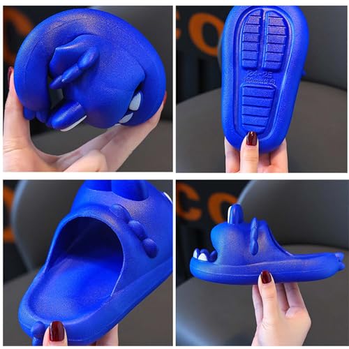 Cloud Slides for Kids Girls Boys Cartoon Dinosaur Summer Beach Non-Slip Slippers Shower Bathroom Shoes Novelty Open Toe Sandals for Little/Big Kids(Little Kid 12.5-13.5(195mm), Blue)3