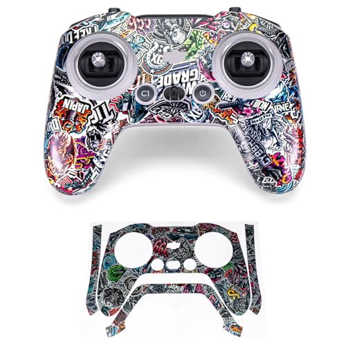 Image of WRAPGRADE Skin Compatible with DJI FPV RC /FPV Remote Controller 3 (Metail Sticker Bomb)