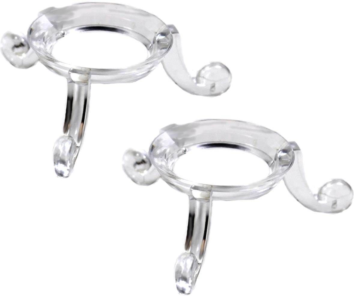 GeoFossils 3-Leg Clear Egg and Sphere Stand – 2 Pack Display Holders for Fossils, Crystals, Spheres, Eggs and Collectibles