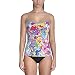 Anne Cole Women's This Bud's For You and Indigo Stripe Bandeau Tankini