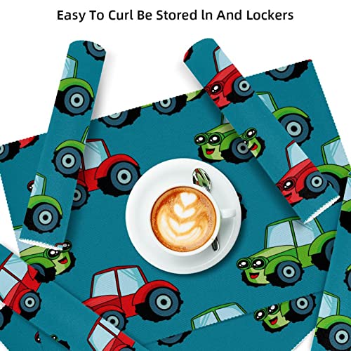 Sets de table motif voiture dessin animé durables 30,5x45,7 cm - 4