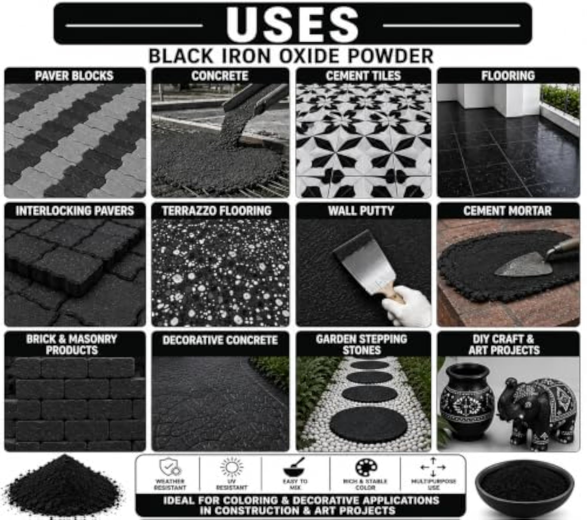 Synthetic Iron Oxide Powder, 100g Pigment for Multipurpose Use