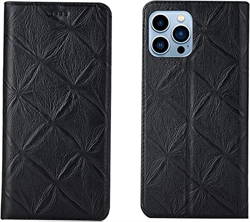 Étui portefeuille iPhone 14 Pro cuir véritable : protégez votre écran et vos cartes