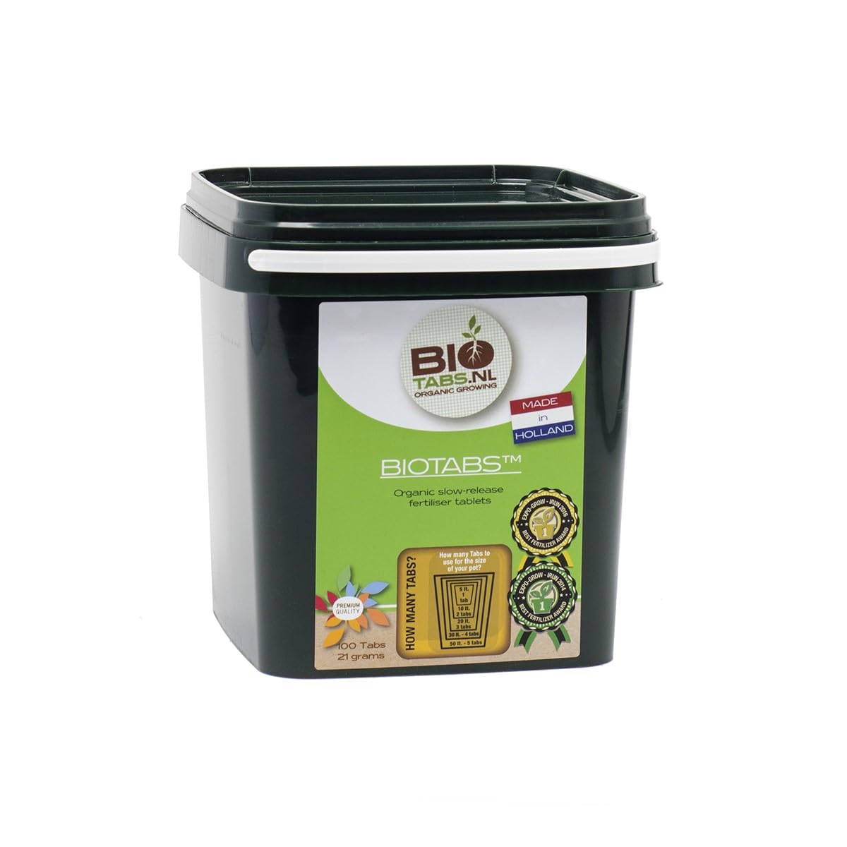 BioTabs 100 Stück Starter Kit – Organische Düngertabletten für gesundes Pflanzenwachstum Bio Tabs NL Langzeitdünger für Blumen, Gemüse, Kräuter für Innen- und Außenanbau