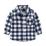 Baby-kariertes Hemd für Jungen und Mädchen: sicher und nicht reizend.