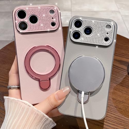 Étui de téléphone avec support et fermeture magnétique pour iPhone 16 Pro Max