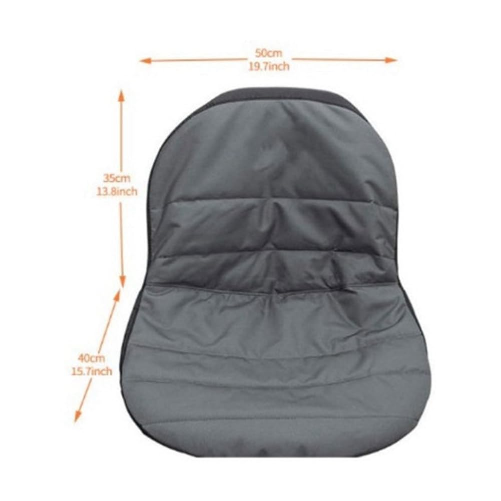 Universal para Asiento de Tractor, Cortacésped, Acolchada, Cómoda, Bolsa de Almacenamiento, Mediana (Gris)