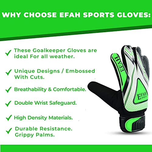 Efah Sports Soccer Goalie Goalkeeper Gloves For Kids Boys Children Football Gloves With Strong Grips thumb #4