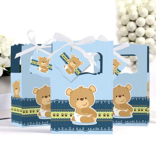 Boy Baby Teddy Bear - Baby Shower Or Birthday Party Favor Boxes - Set Of 12 #TOP2