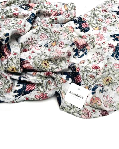 Image of bratkrok WOMEN'S STYLISH FLORAL PRINTED RAYON SCARF /SCARVES /STOLE FOR SUMMERS