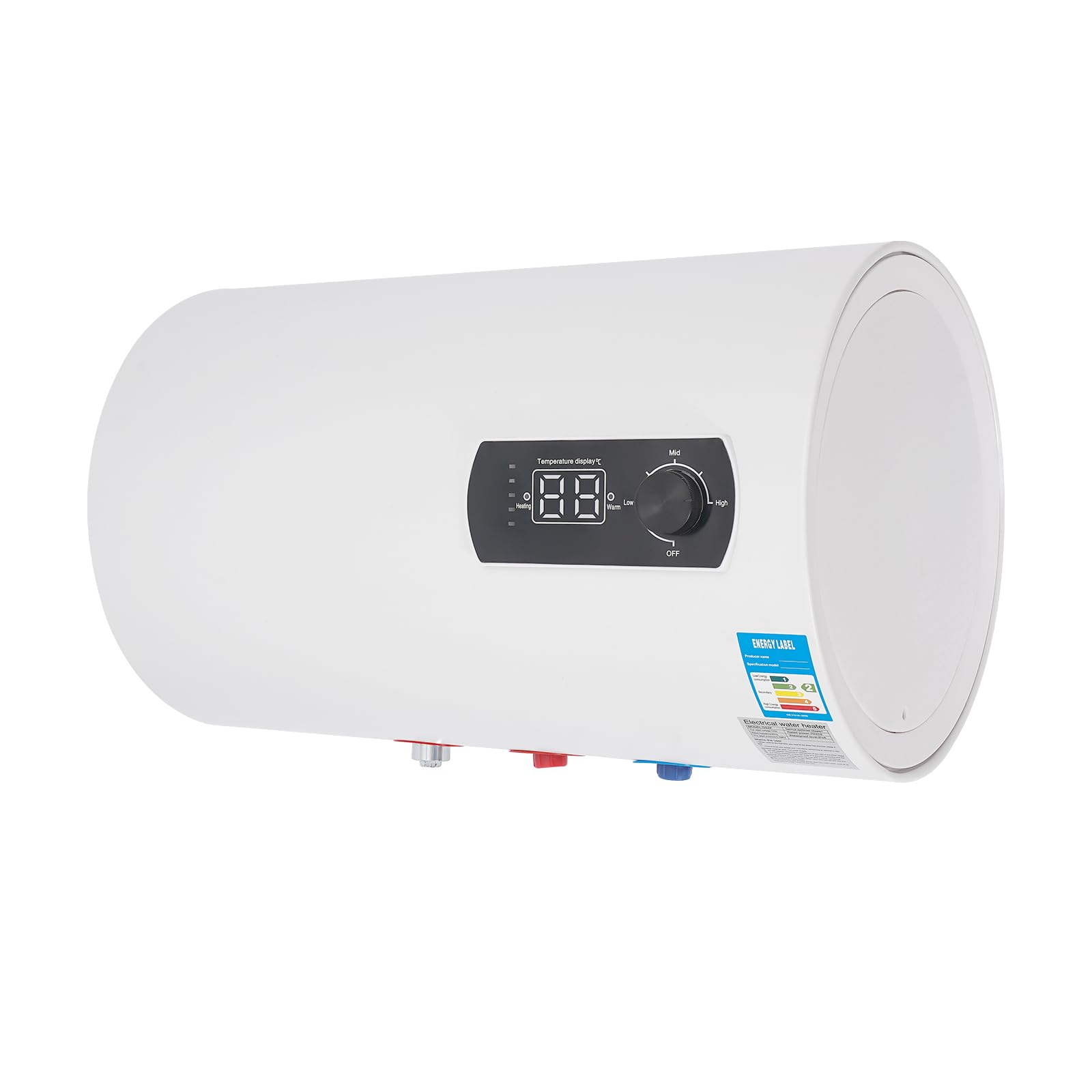 Réservoir de 40 l - Chauffe-eau électronique instantané - 0 à 75 °C - Affichage numérique - Réservoir d'eau chaude - Raccord G1/2"