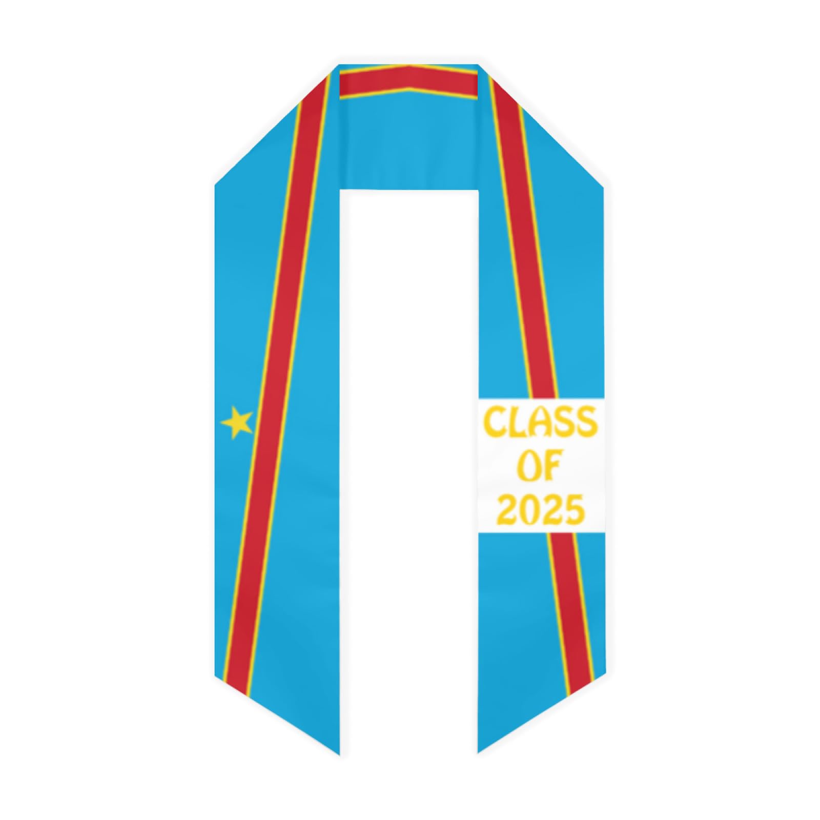 Ahdyr Unisex Congolese Congo Flags Graduation Stole Graduation Sash Scarf Graduation Shawl For Study International Students