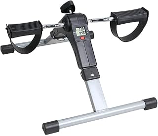 Folding portable exercise bike, home exercise pedal, mini multifunctional portable exercise bike pedal pedal pedal trainer senior bicycle with LCD display for women and men