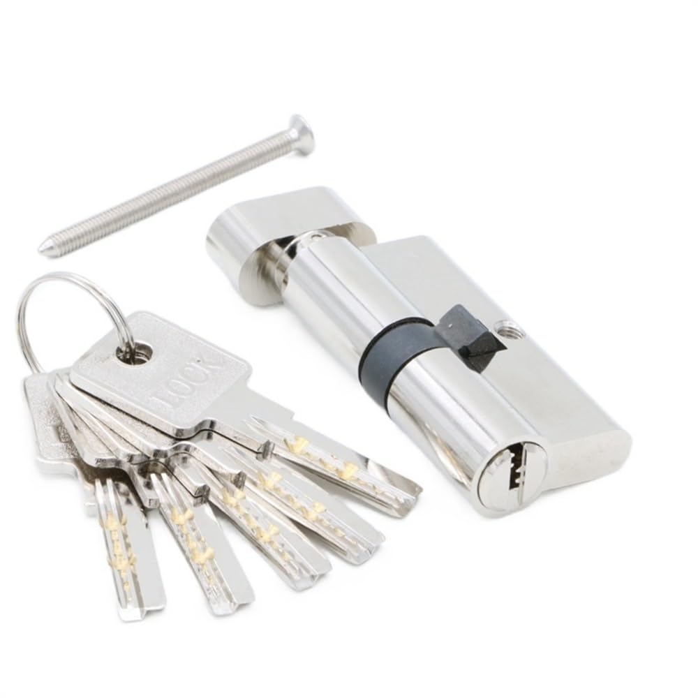 YUCHUANGYE Lock Cylinders Door Hardware 60 70 80 90mm Security Copper Door Lock Cylinder Interior Bedroom Living Lock Handle Brass Key Locking Barrel Lock(DC-90MM)