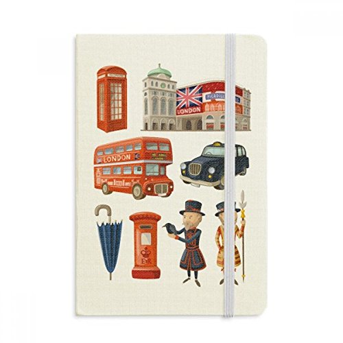 Notebook Grande-Bretagne A5 rigide multicolore - Journal intime et carnet de notes en tissu