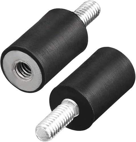 uxcell M4 - Aisladores de goma hembra para amortiguador de impactos, antivibraciones, 0.591in x 0.394in, 2 unidades, color negro