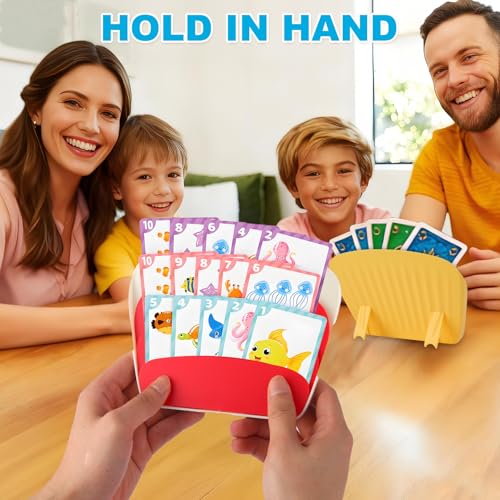 FYCQER 2PCS Card Holders for Playing Cards,3-Layer Foldable & Hands-Free Portable Tabletop Stand for Poker, UNO, Canasta, Card Games, Perfect for Family Game Nights, Kids, Seniors & Parties - Thumbnail 6