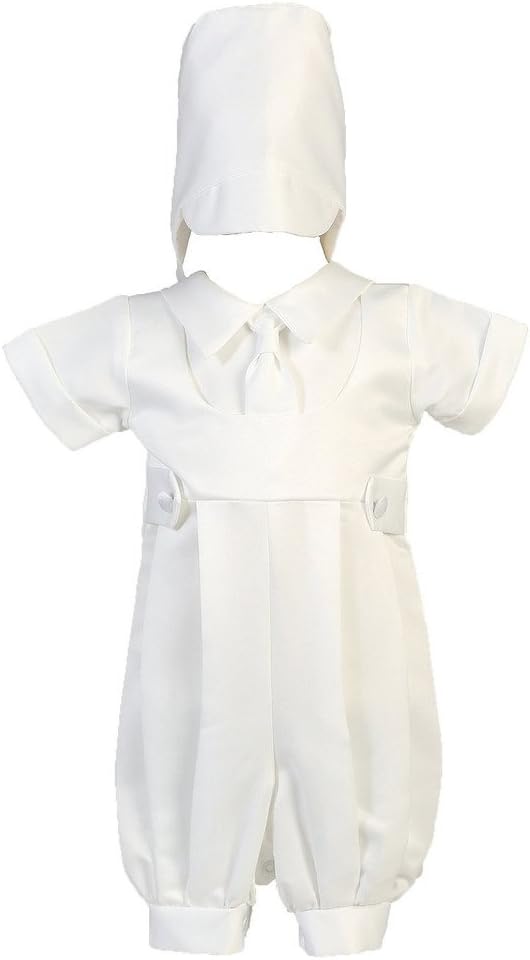 Baby Boys Christening Matt Satin Romper