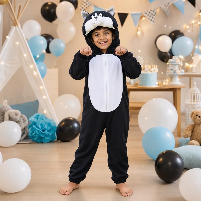 Image of Animal Costume for Kids | Plush Fancy Dress Costume for Boys & Girls |School Fancy Dress, Annual Day, Jungle Theme, Role Play, Halloween & Birthday Party