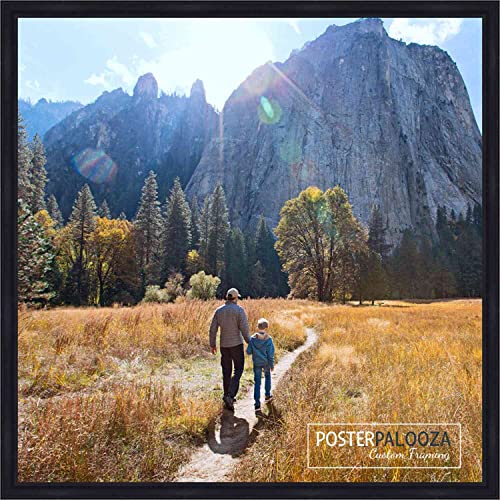 Poster Palooza 22X22 Contemporary Black Wood Picture Square Frame - Picture Frame Includes Uv Acrylic, Foam Board Backing, & Hanging Hardware! #TOP2