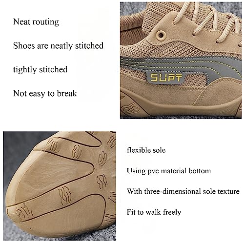 Men's Breathable Mesh Trail Shoes,Outdoor Non-Slip Lightweight Mesh Sports Shoes,Summer Barefoot and Minimalist Shoes.3