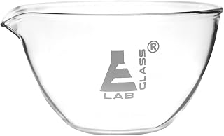 Evaporating Basin, 100ml - Flat Bottom, with Spout - Borosilicate 3.3 Glass - Mixing Dish Bowl, Laboratory, Kitchen, Crafts - Eisco Labs