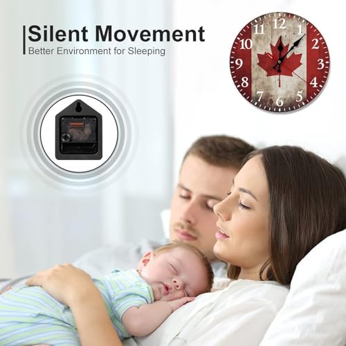 Horloge rétro maison thème Canada pour une décoration chaleureuse