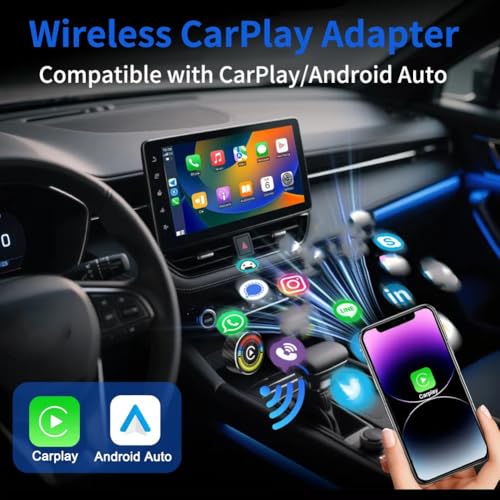 Adaptador CarPlay inalámbrico Jnchdghwa para transformar tu coche con Android Auto sin cables 6
