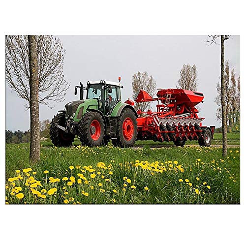 T-YIFUZX 5D DIY- Tractor Kit de Pintura de Diamante para Manualidades Incluye Diamantes de Cristal de imitación Ideal para Decorativo de Pared